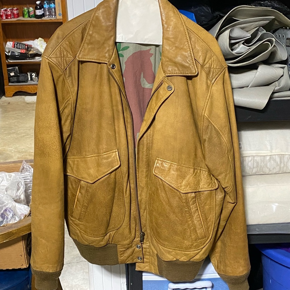 Leather Bomber Jacket
